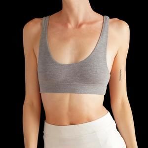 Skims grey super soft jersey sports bra / bralette top